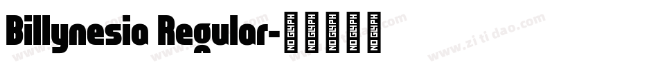 Billynesia Regular字体转换